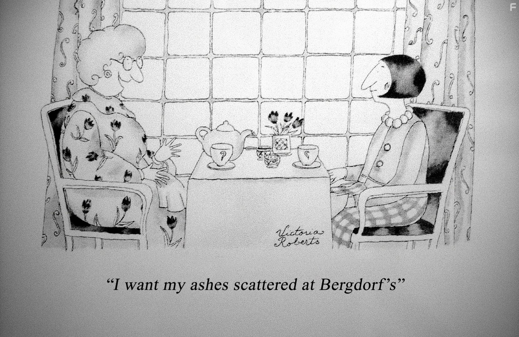 Cartoon by Victoria Roberts from the April 30, 1990 issue of The New Yorker