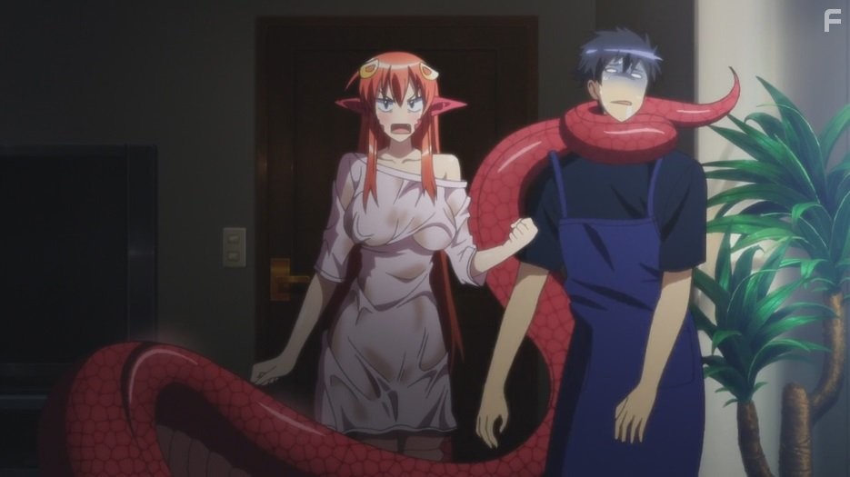 Junji Majima and Sora Amamiya in Monster Musume no Iru Nichijou (2015)