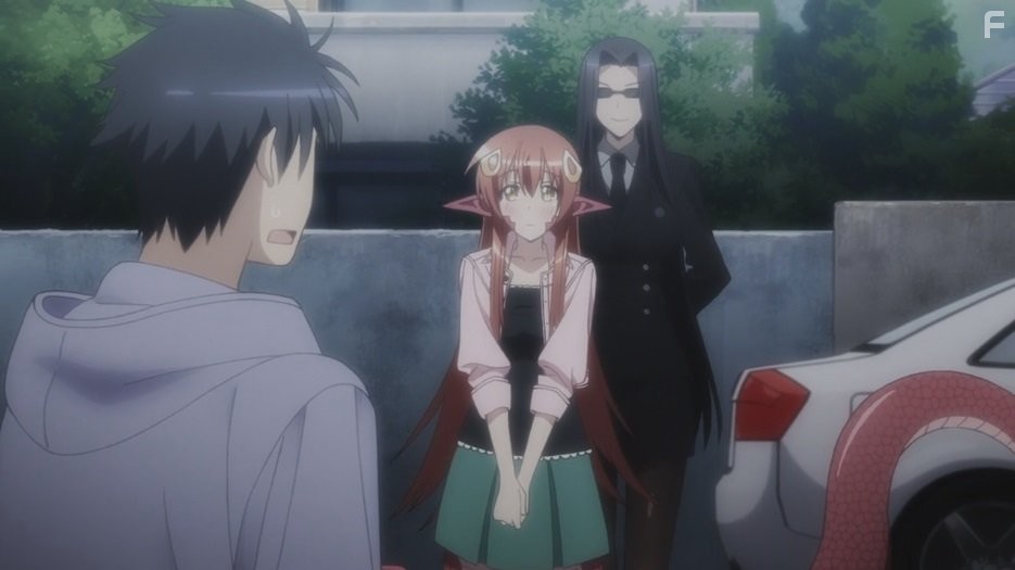 Junji Majima, Yu Kobayashi, and Sora Amamiya in Monster Musume no Iru Nichijou (2015)