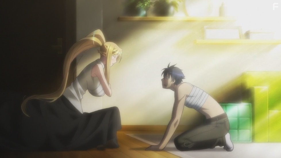 Junji Majima and Natsuki Aikawa in Monster Musume no Iru Nichijou (2015)