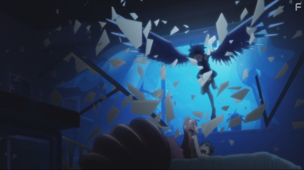 Junji Majima, Sora Amamiya, and Ari Ozawa in Monster Musume no Iru Nichijou (2015)