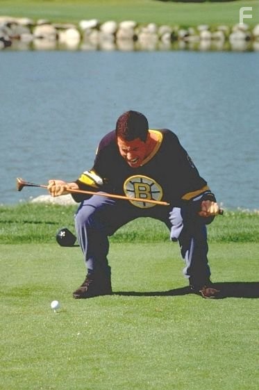 Happy does a little venting on the course.