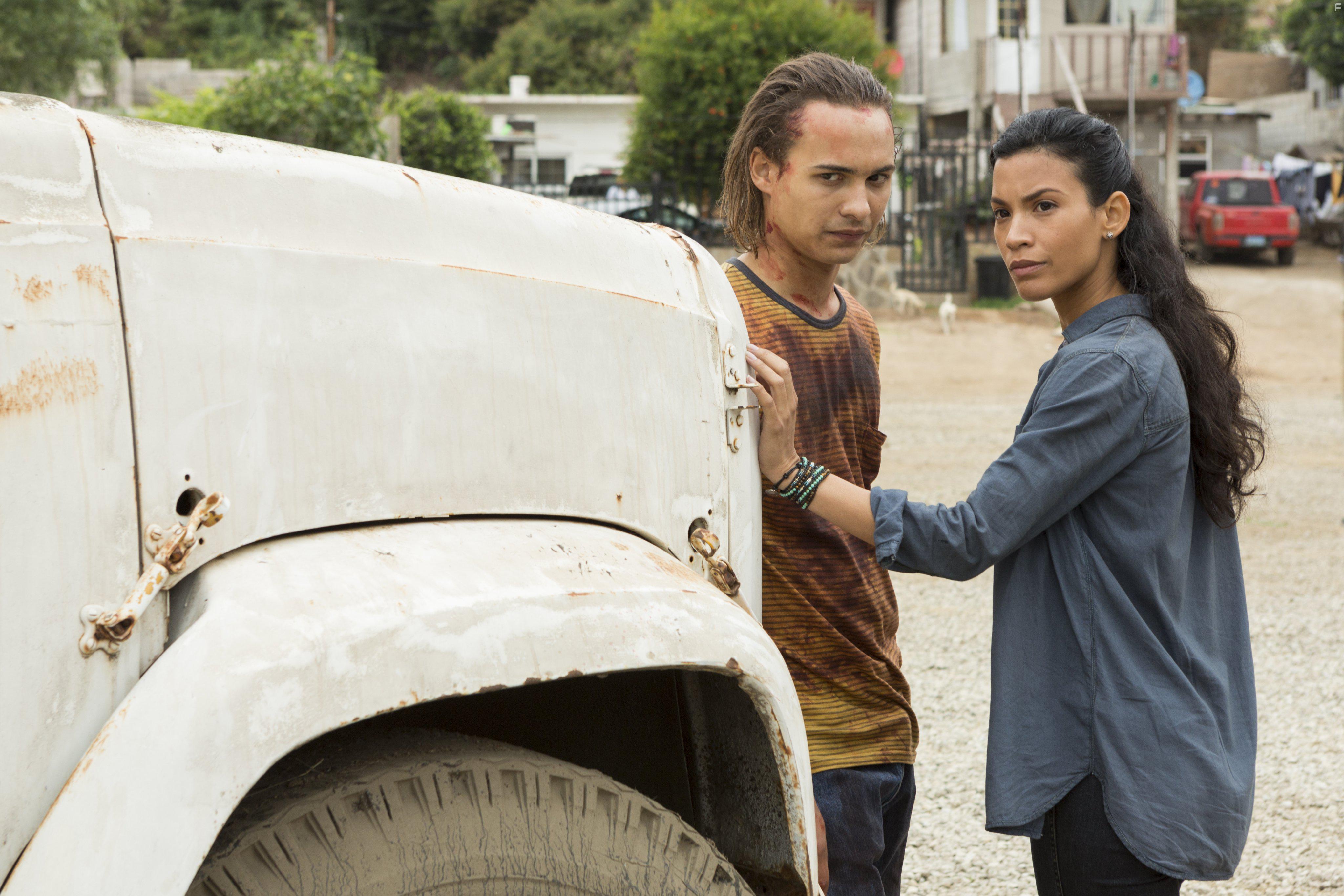 Frank Dillane and Danay Garcia in Fear the Walking Dead (2015)