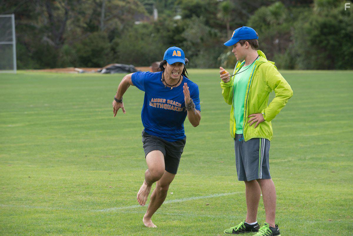 Michael Taber and Yoshi Sudarso in Power Rangers Dino Charge (2015)