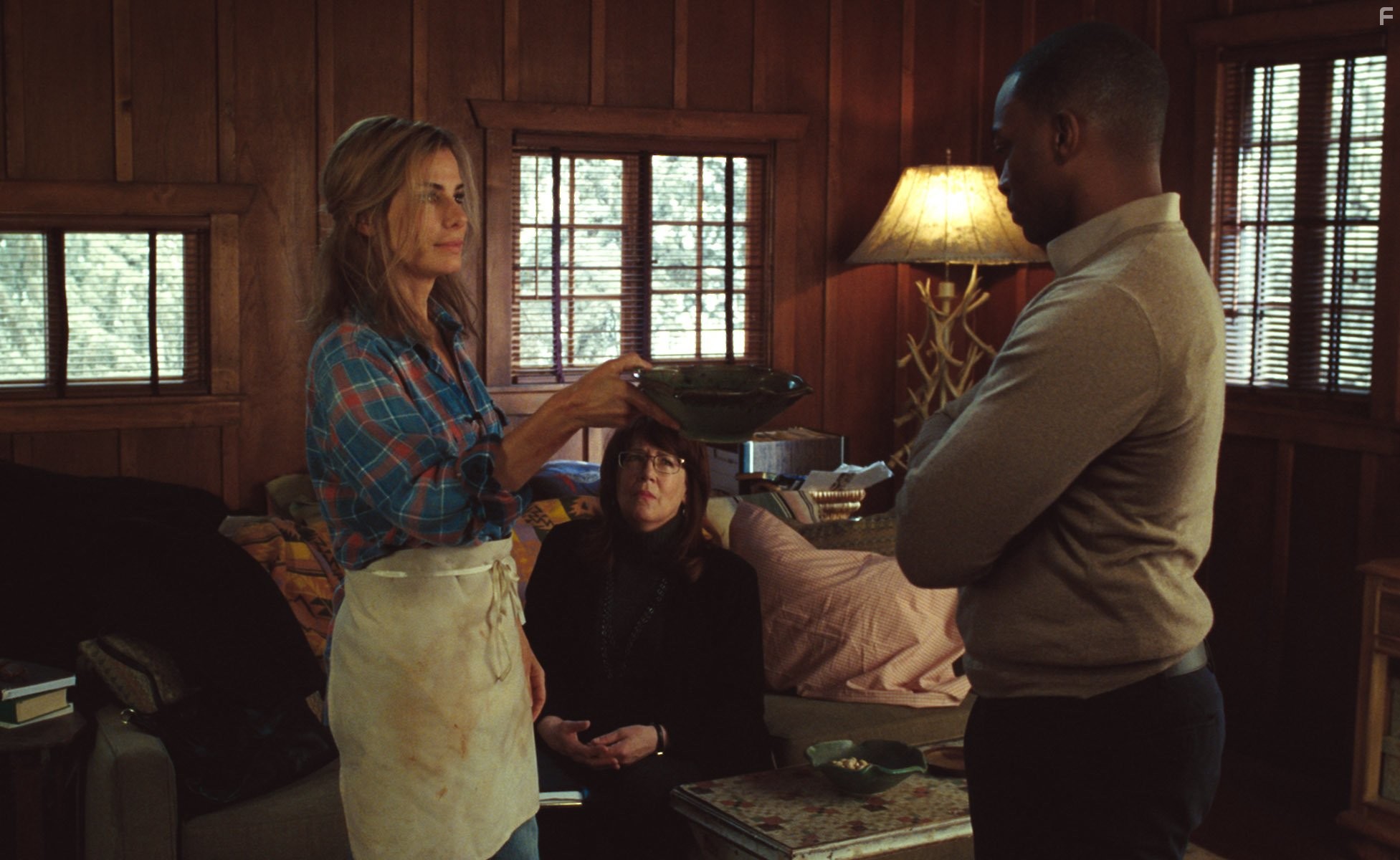 Sandra Bullock, Ann Dowd, and Anthony Mackie in Наш бренд - кризис (2015)