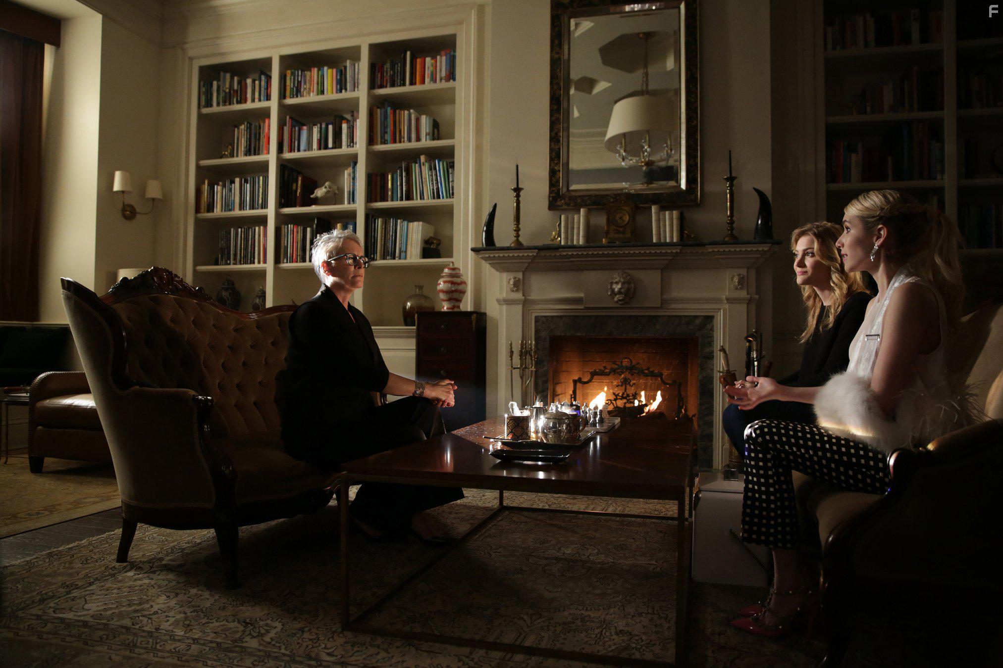 Jamie Lee Curtis, Emma Roberts, and Skyler Samuels in Scream Queens (2015)