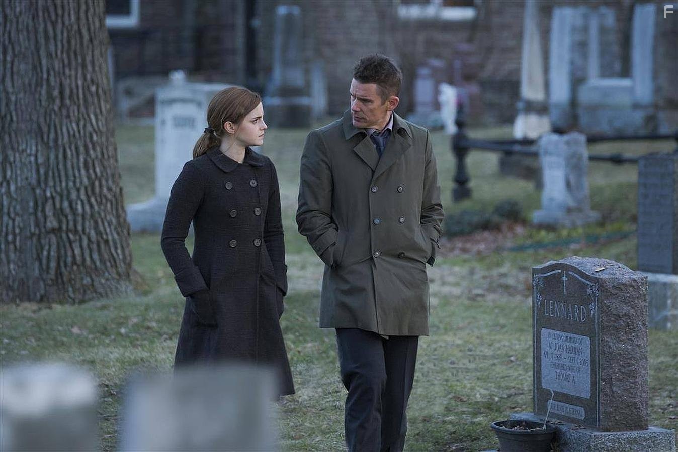 Ethan Hawke and Emma Watson in Затмение (2015)