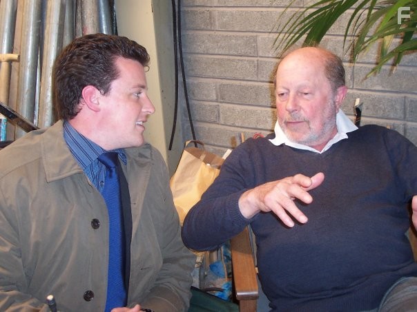 Declan Reynolds & director Nicolas Roeg on set of Puffball (2008)