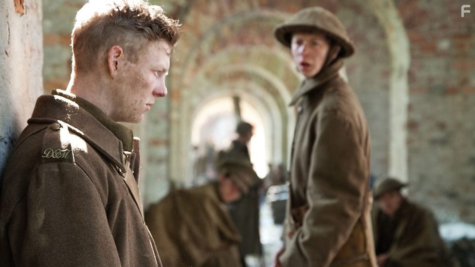 Patrick Gibson and Brian Fletcher in The Passing Bells (2014)