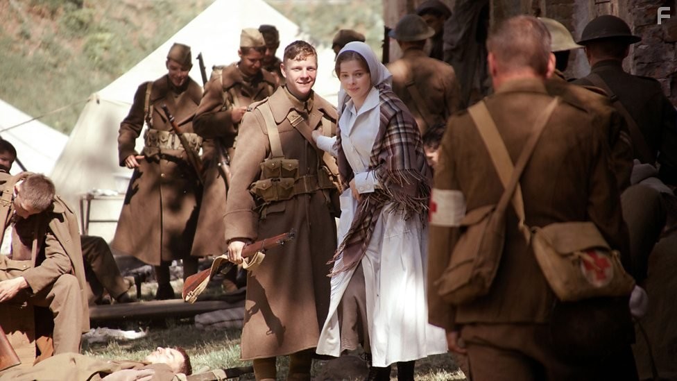 Patrick Gibson and Erika Kaar in The Passing Bells (2014)