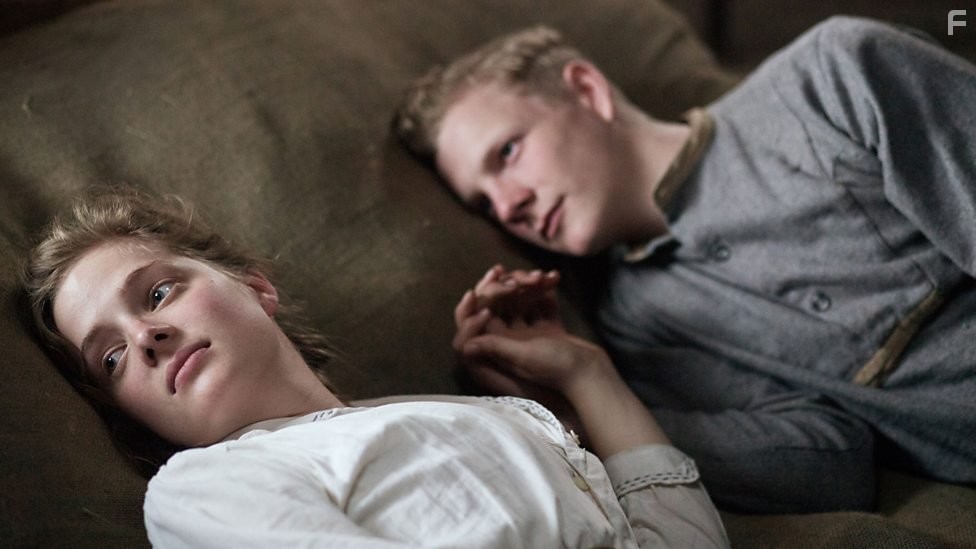 Patrick Gibson and Erika Kaar in The Passing Bells (2014)