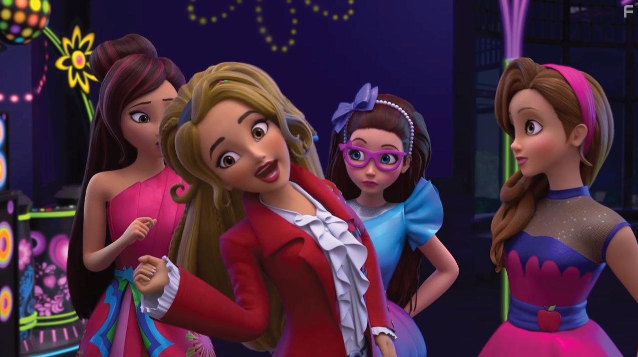 Myrna Velasco, Dianne Doan, Sarah Jeffery, and Brenna D'Amico in Descendants: Wicked World (2015)