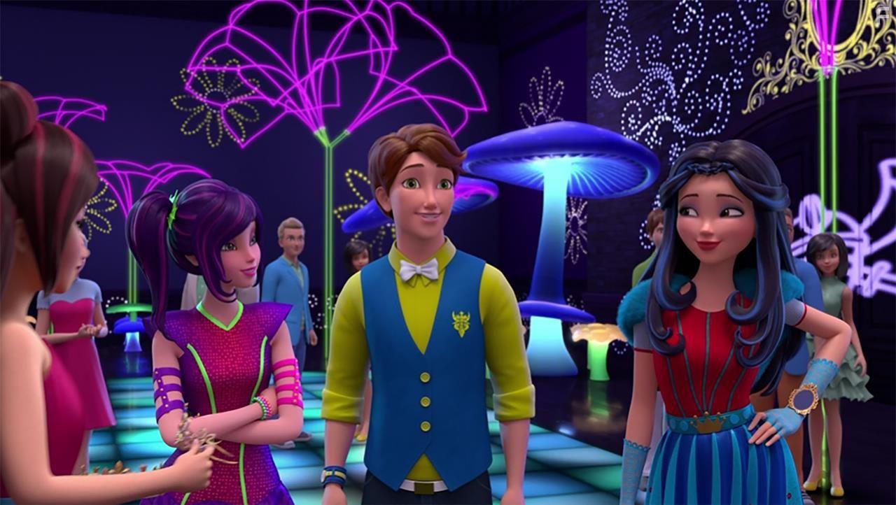 Dove Cameron, Mitchell Hope, and Sofia Carson in Descendants: Wicked World (2015)