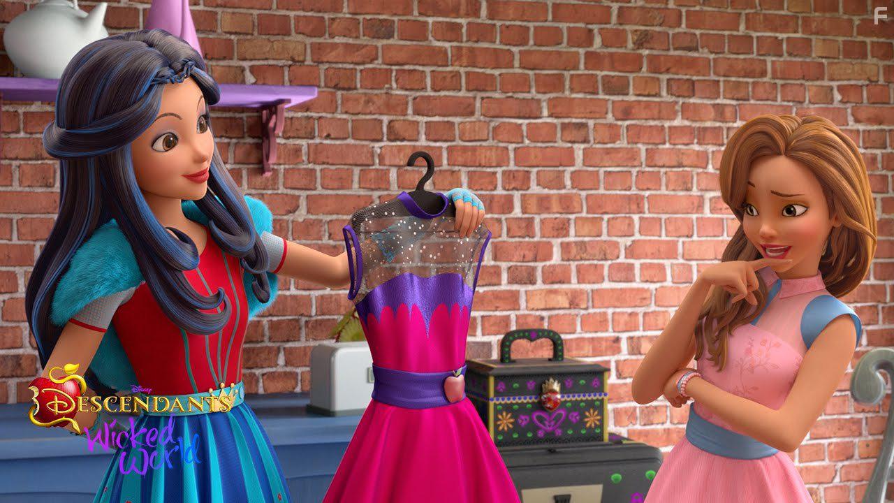 Sarah Jeffery and Sofia Carson in Descendants: Wicked World (2015)