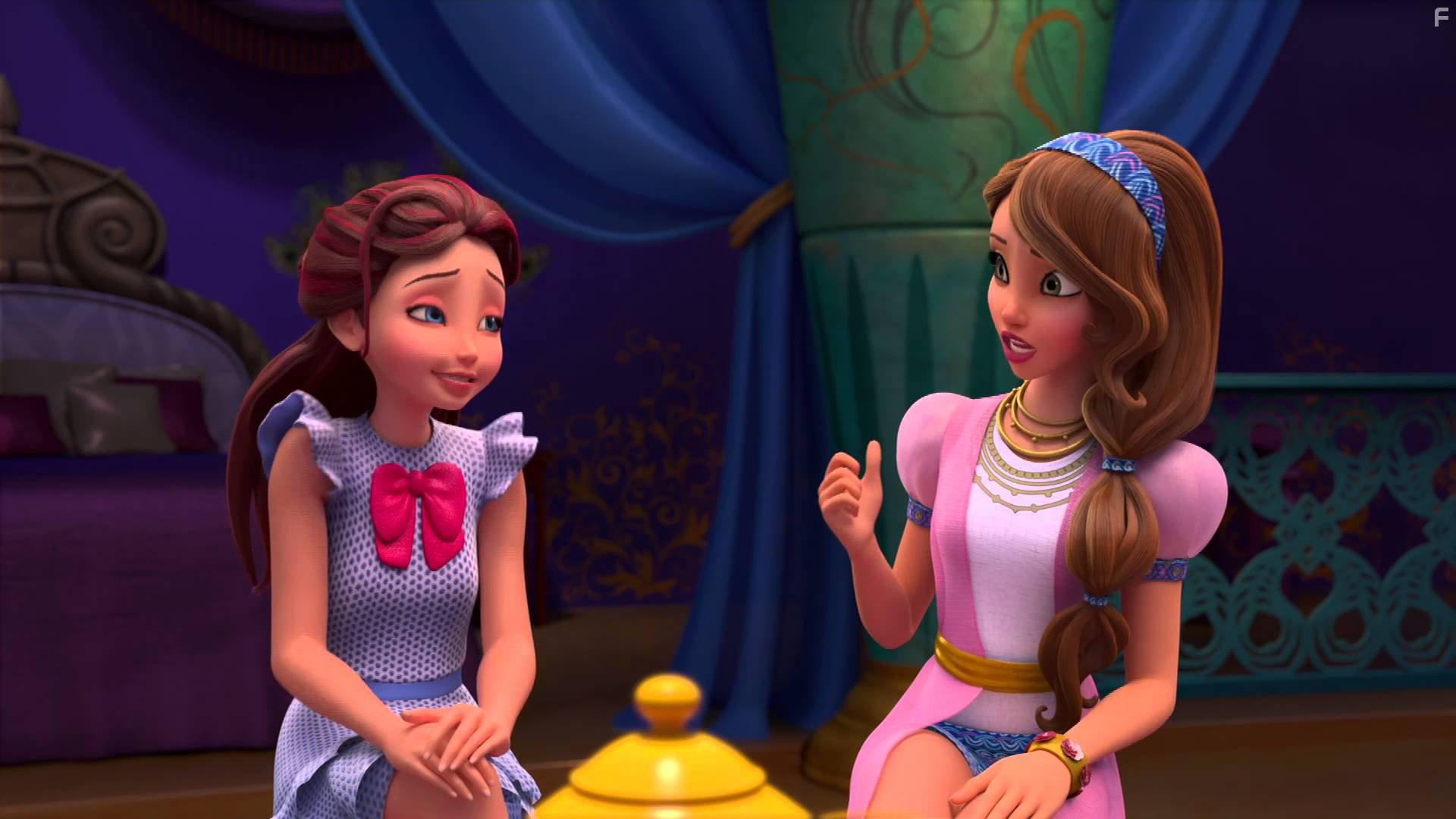 Sarah Jeffery and Brenna D'Amico in Descendants: Wicked World (2015)
