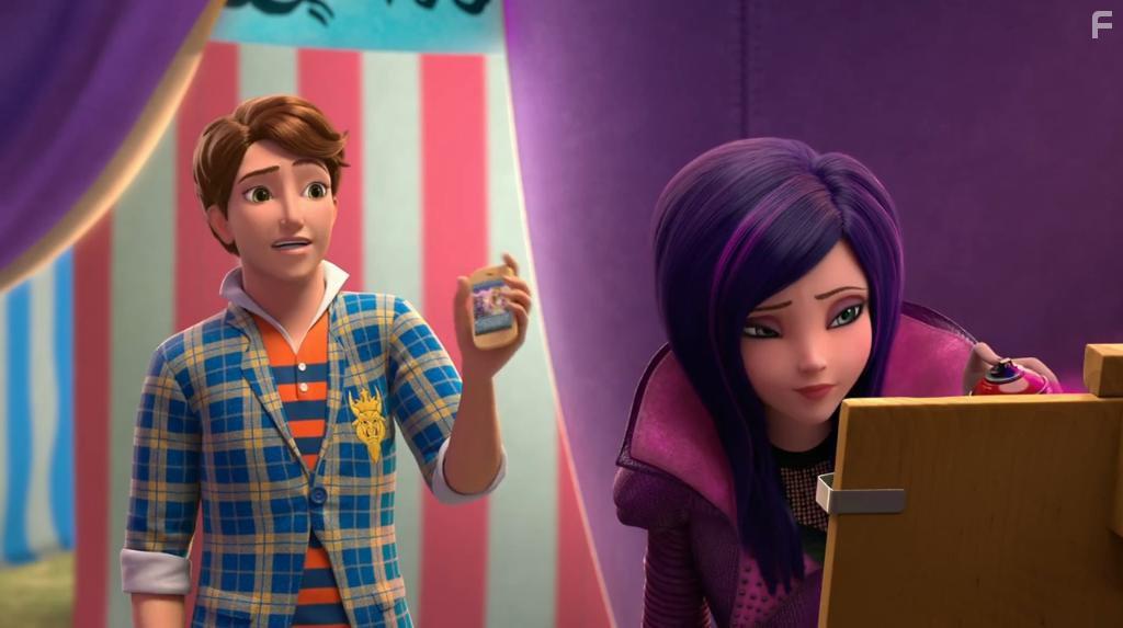 Dove Cameron and Mitchell Hope in Descendants: Wicked World (2015)