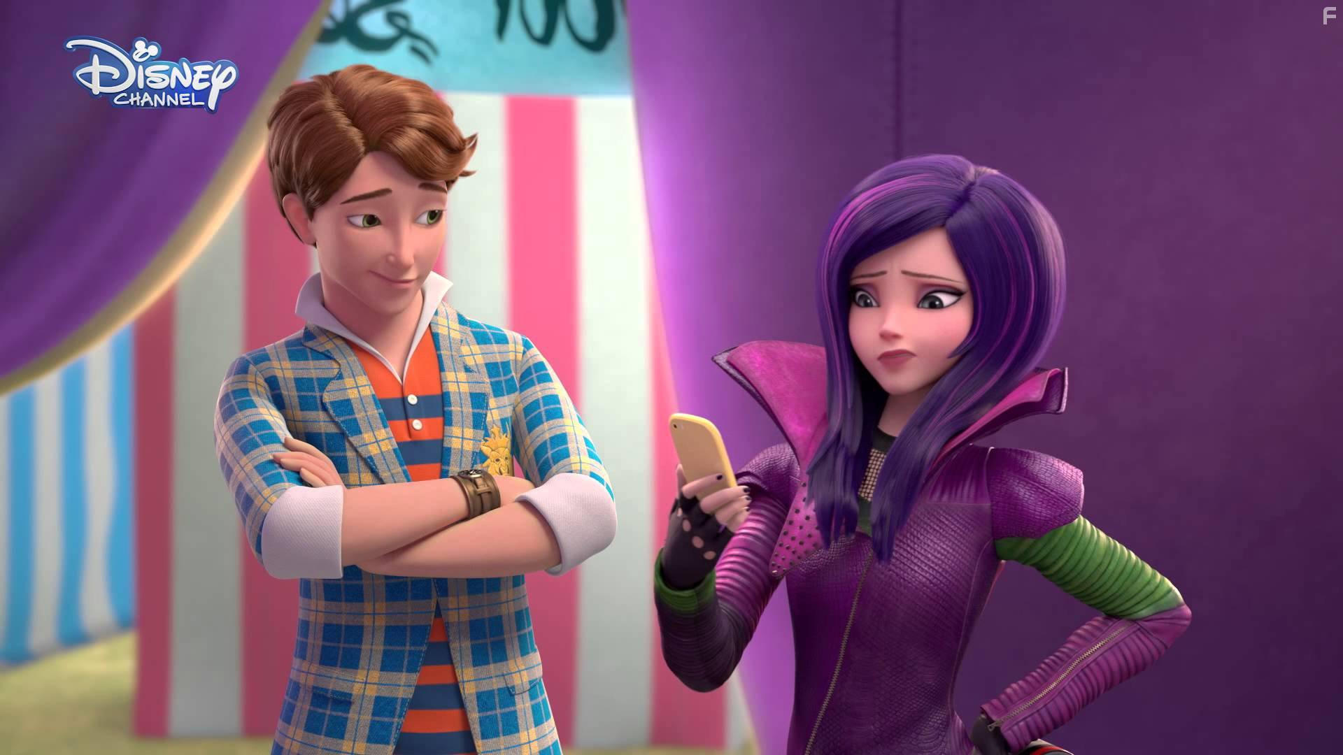 Dove Cameron and Mitchell Hope in Descendants: Wicked World (2015)