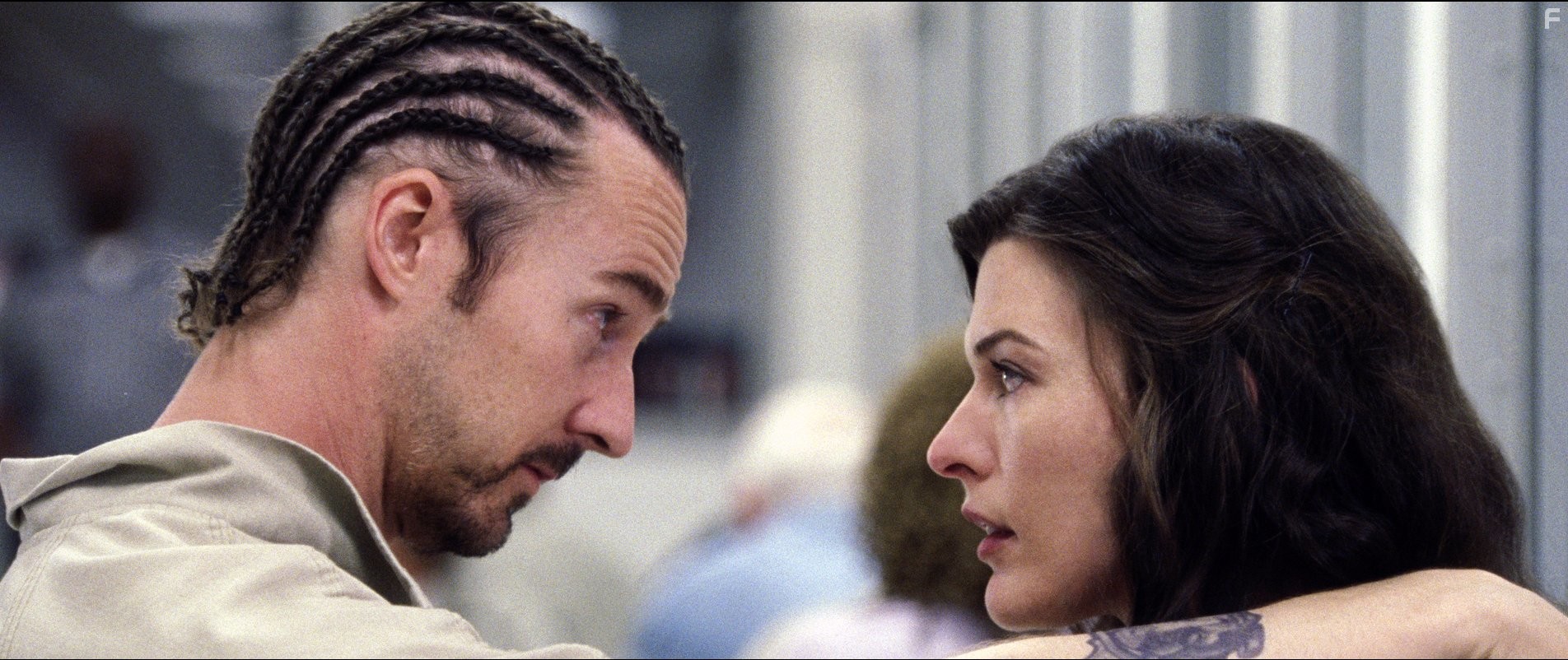 Milla Jovovich and Edward Norton in Стоун (2010)