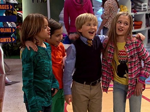 Casey Simpson, Mace Coronel, Aidan Gallagher, and Lizzy Greene in Nicky, Ricky, Dicky & Dawn (2014)