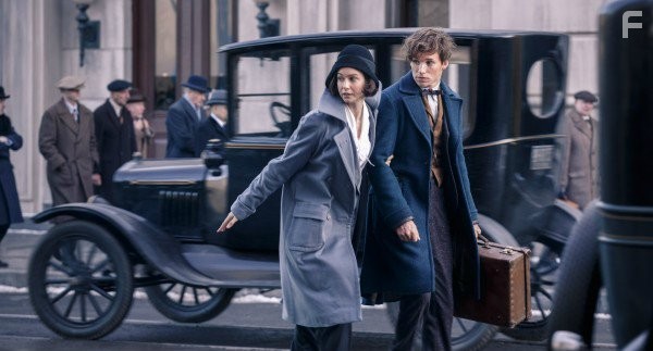 Eddie Redmayne and Katherine Waterston in Фантастические твари и где они обитают (2016)