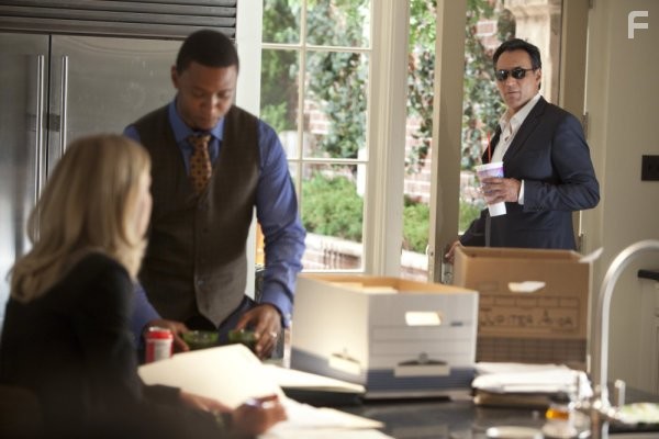 Jimmy Smits, David Ramsey, and Ellen Woglom in Outlaw (2010)