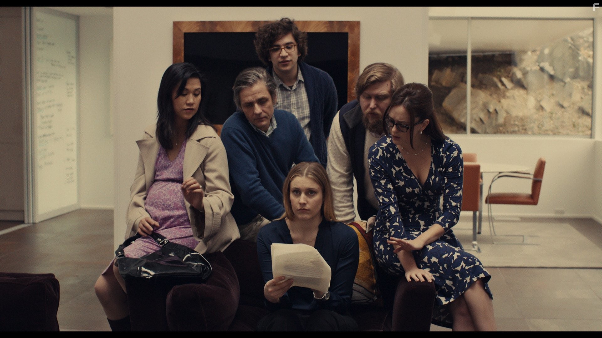 Cindy Cheung, Heather Lind, Dean Wareham, Greta Gerwig, Michael Chernus, and Matthew Shear in Госпожа Америка (2015)