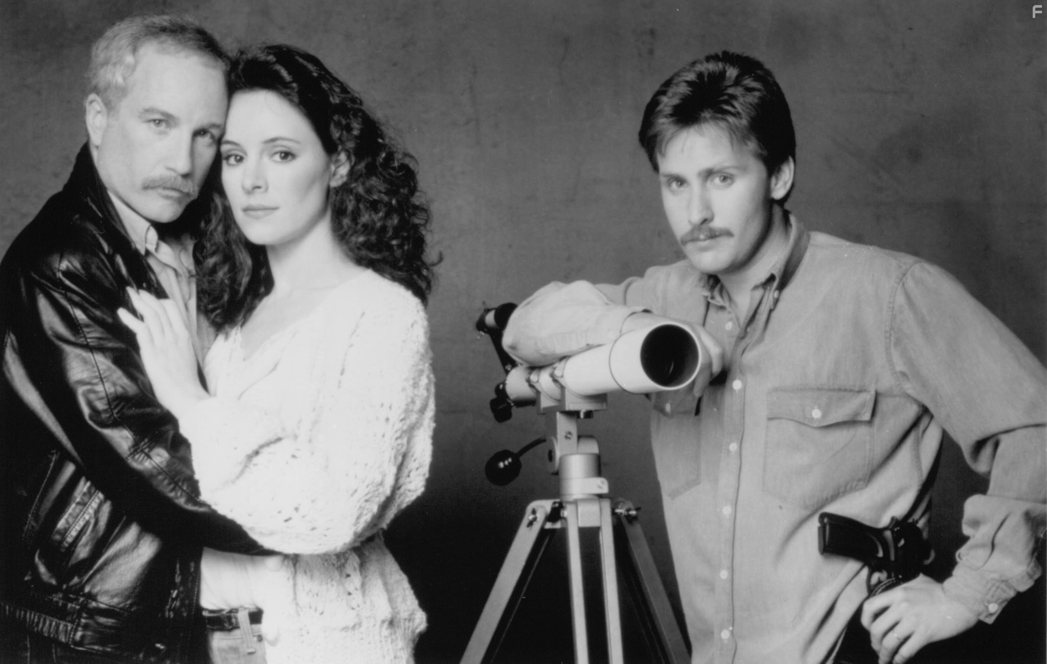 Richard Dreyfuss, Emilio Estevez, and Madeleine Stowe in Слежка (1987)