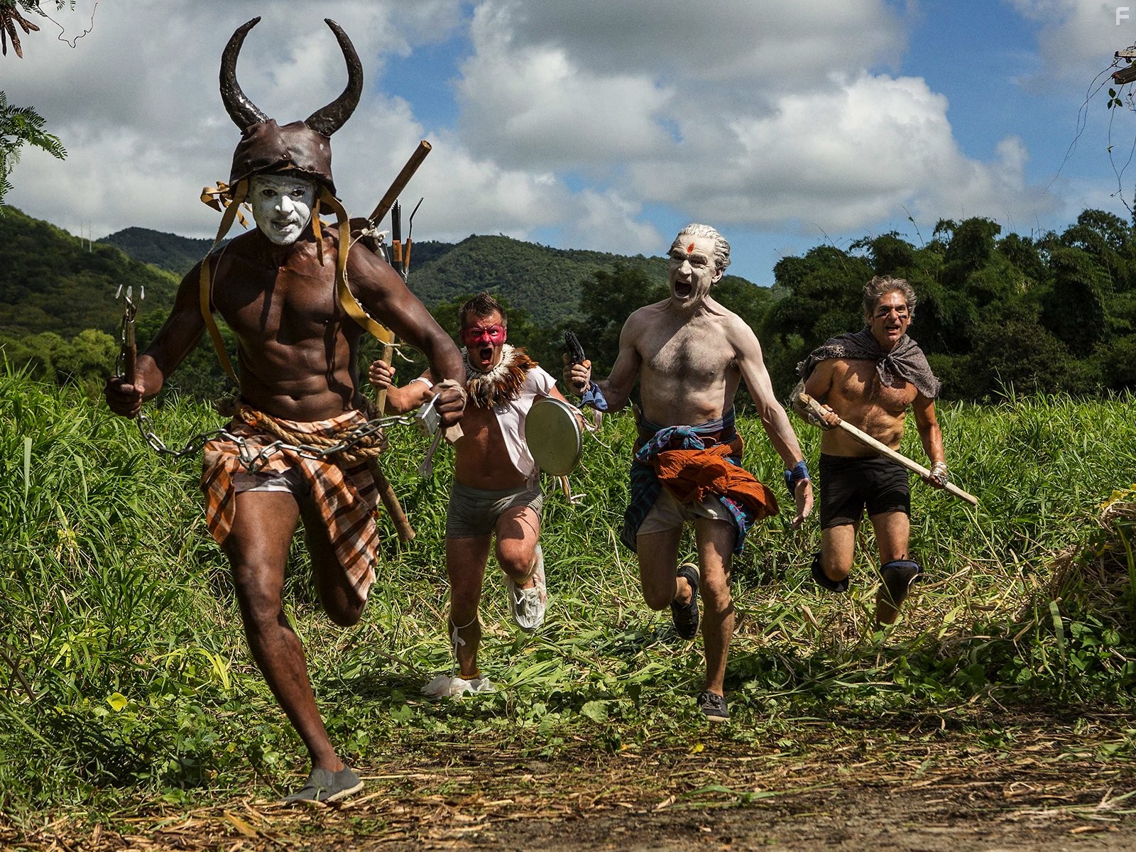 Ben Chaplin, Steve Zahn, Michael Imperioli, and Romany Malco in Бешеные псы (2015)