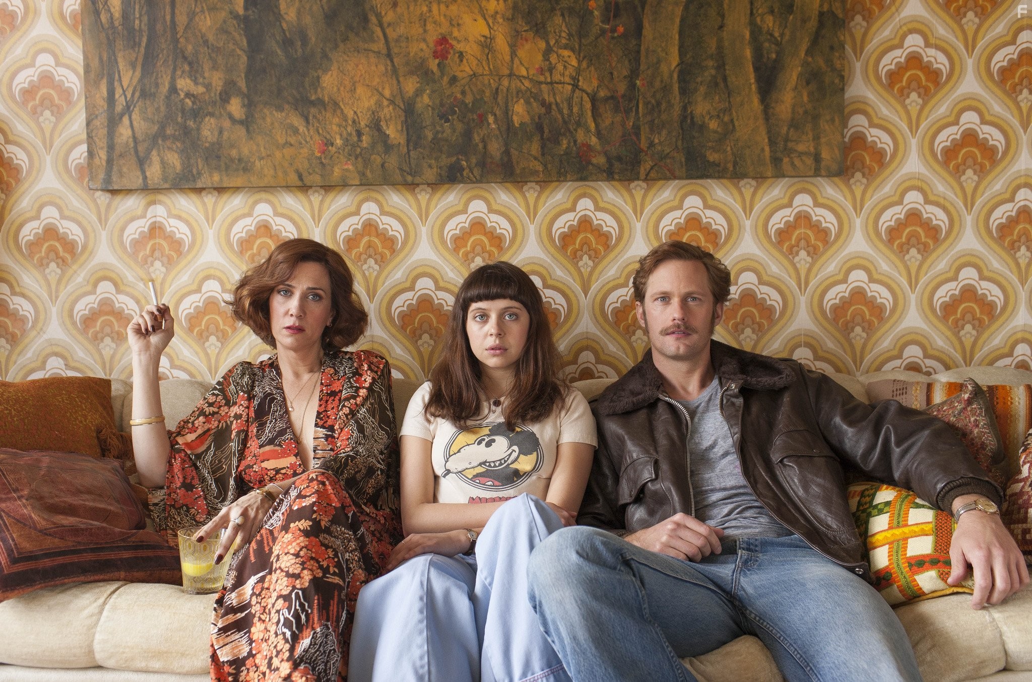 Alexander Skarsg?rd, Kristen Wiig, and Bel Powley in Дневник девочки-подростка (2015)