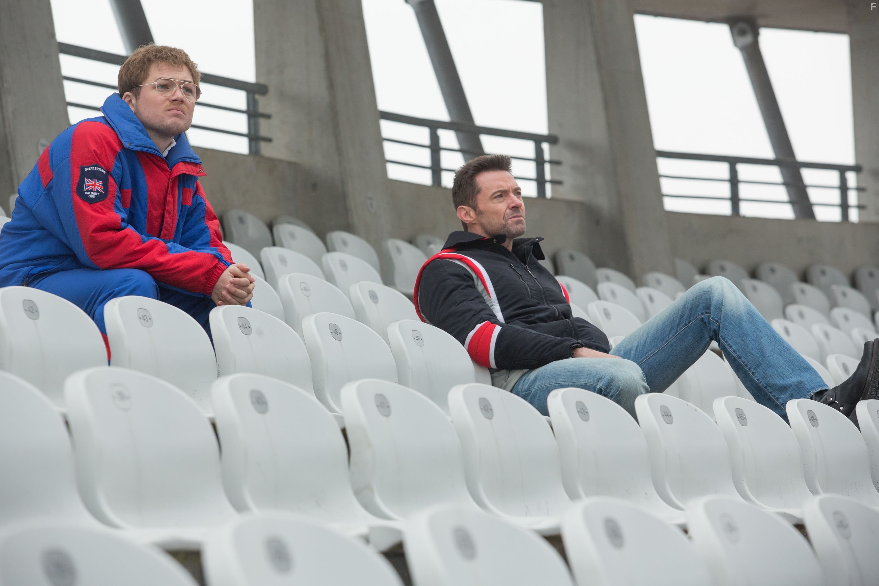 Hugh Jackman and Taron Egerton in Эдди 'Орёл' (2016)