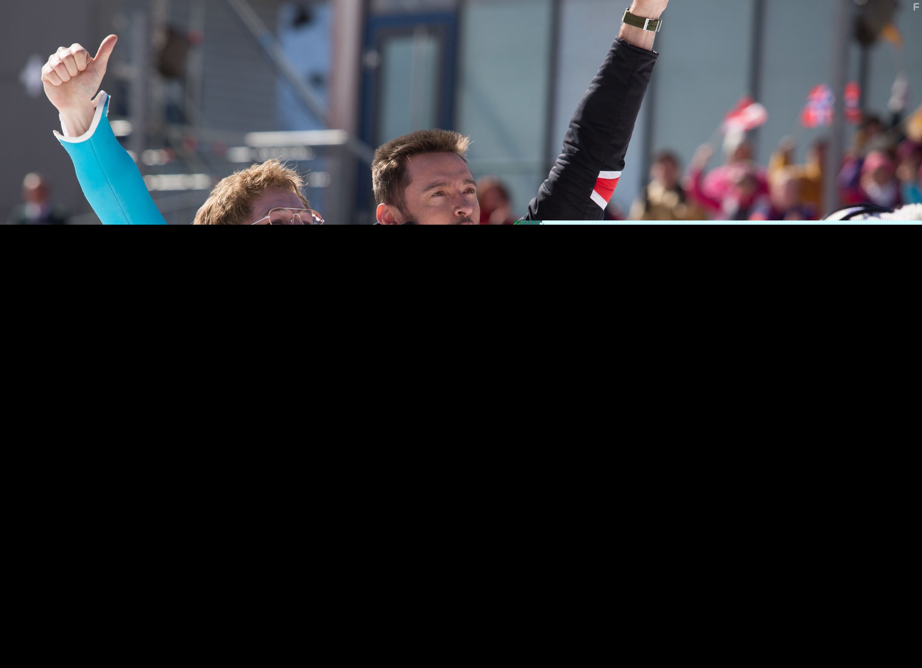 Hugh Jackman and Taron Egerton in Эдди 'Орёл' (2016)