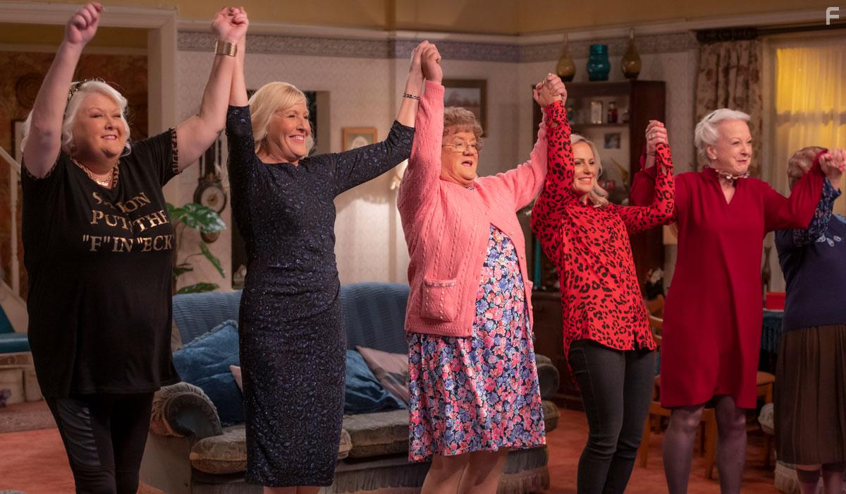Susie Blake, Jennifer Gibney, Brendan O'Carroll, Amanda Woods, and Fiona Gibney in Mrs. Brown's Boys: Mammy's Memories (2021)