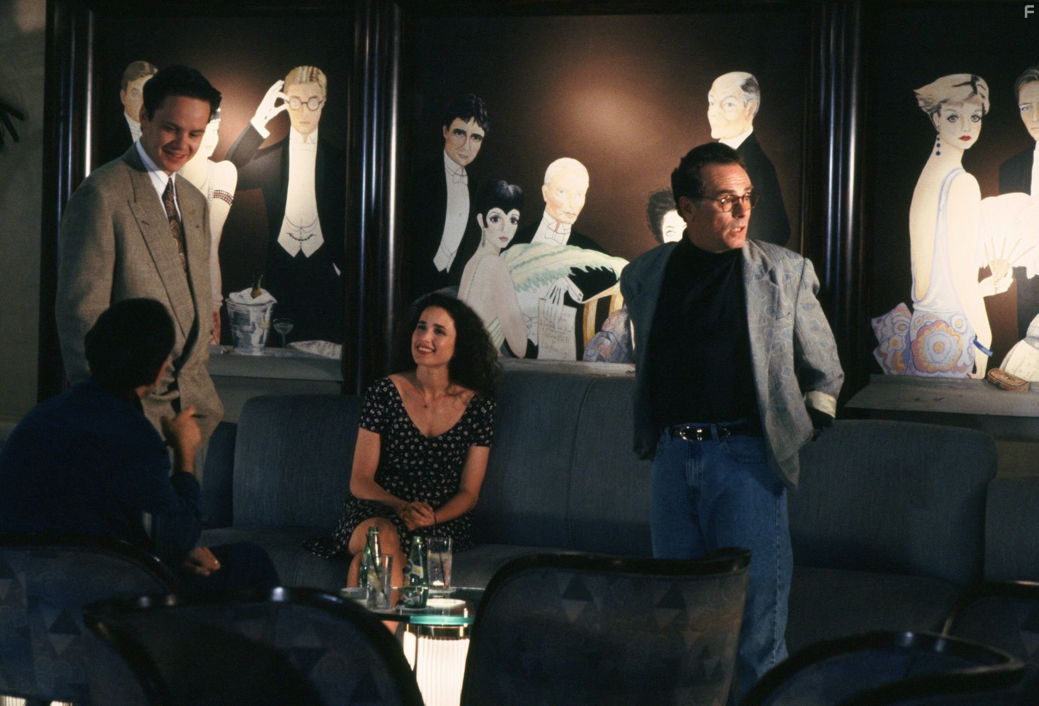 Tim Robbins, Andie MacDowell, and Dean Stockwell in Игрок (1992)