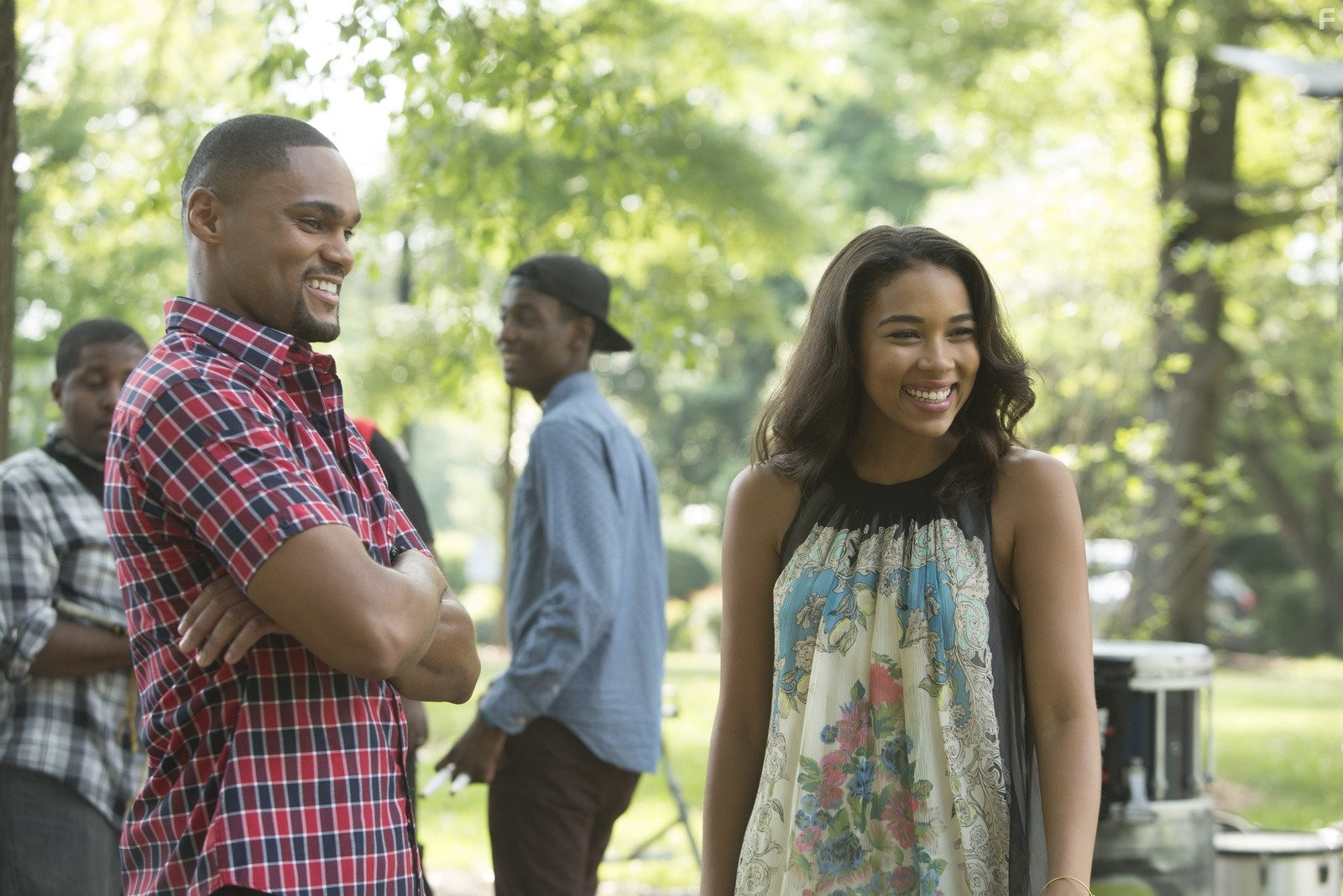 Alexandra Shipp and Jeff Pierre in Барабанная дробь 2: Новый бит (2014)