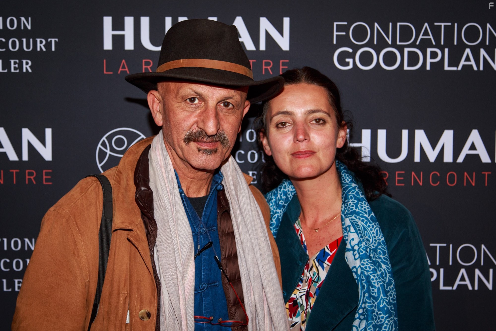 HUMAN at the Grand Rex in Paris. Reza Deghati and his wife.
