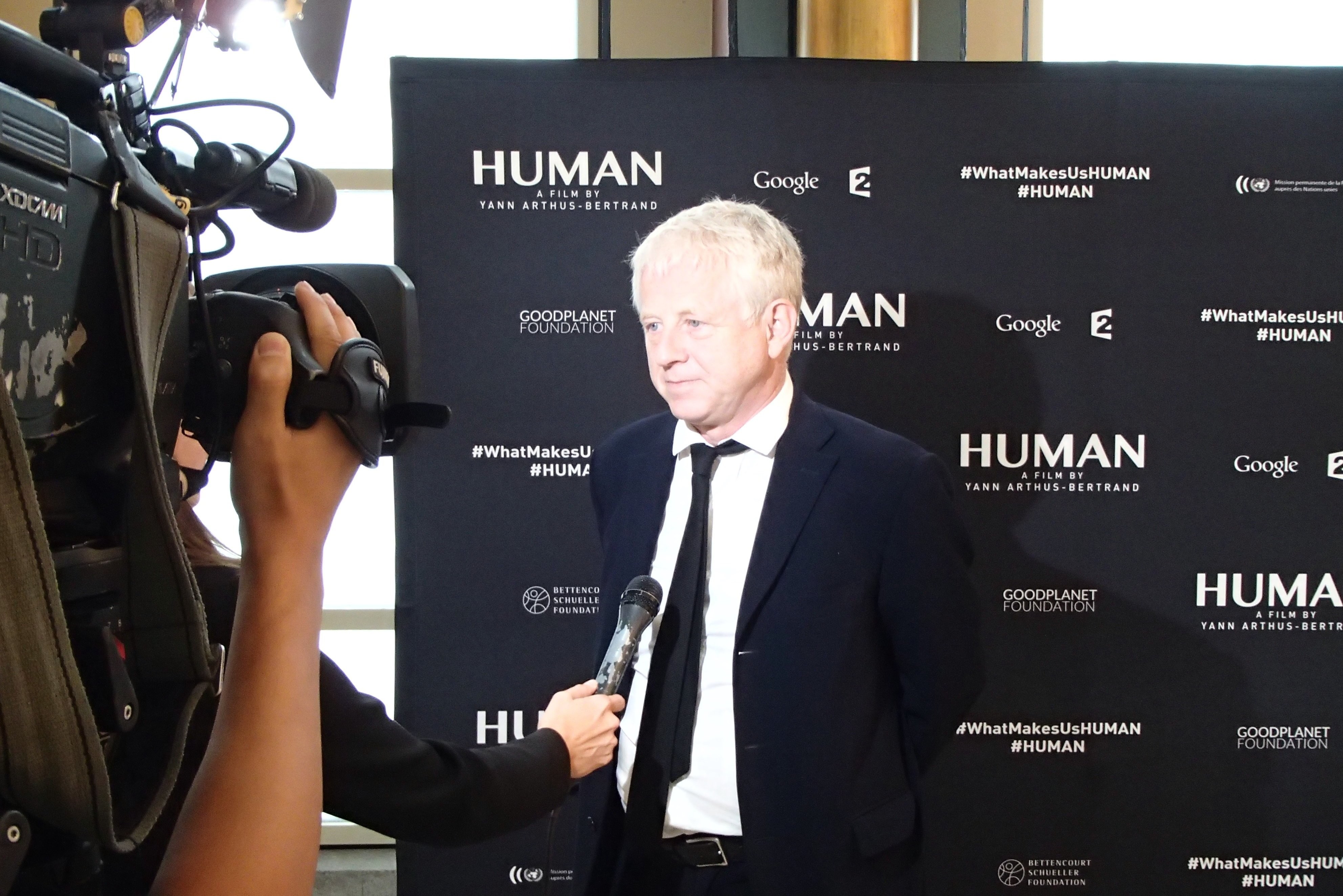 Director Richard Curtis at the United Nations premiere.