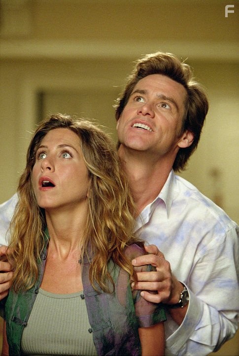 Jennifer Aniston and Jim Carrey in Брюс всемогущий (2003)