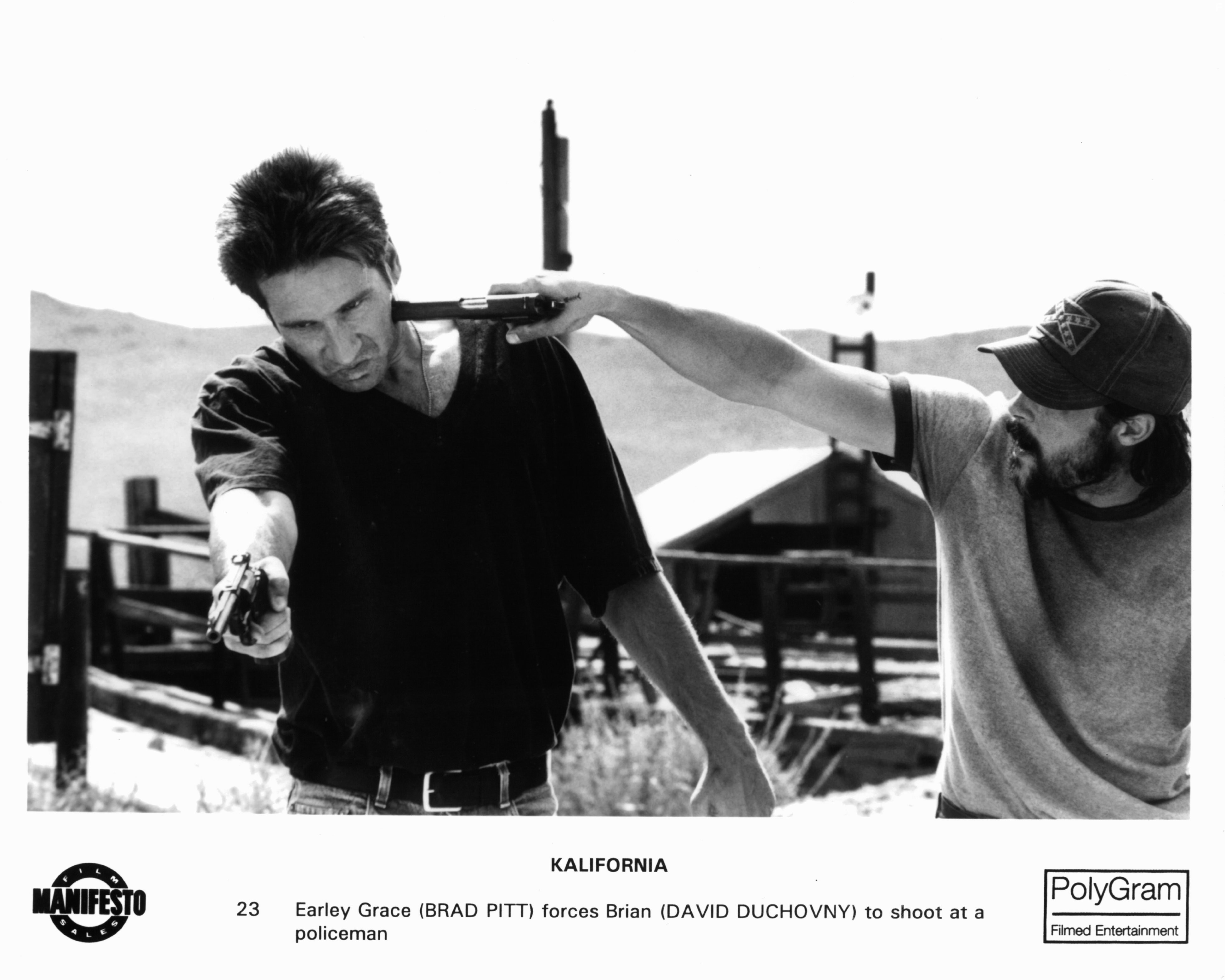 Brad Pitt and David Duchovny in Калифорния (1993)