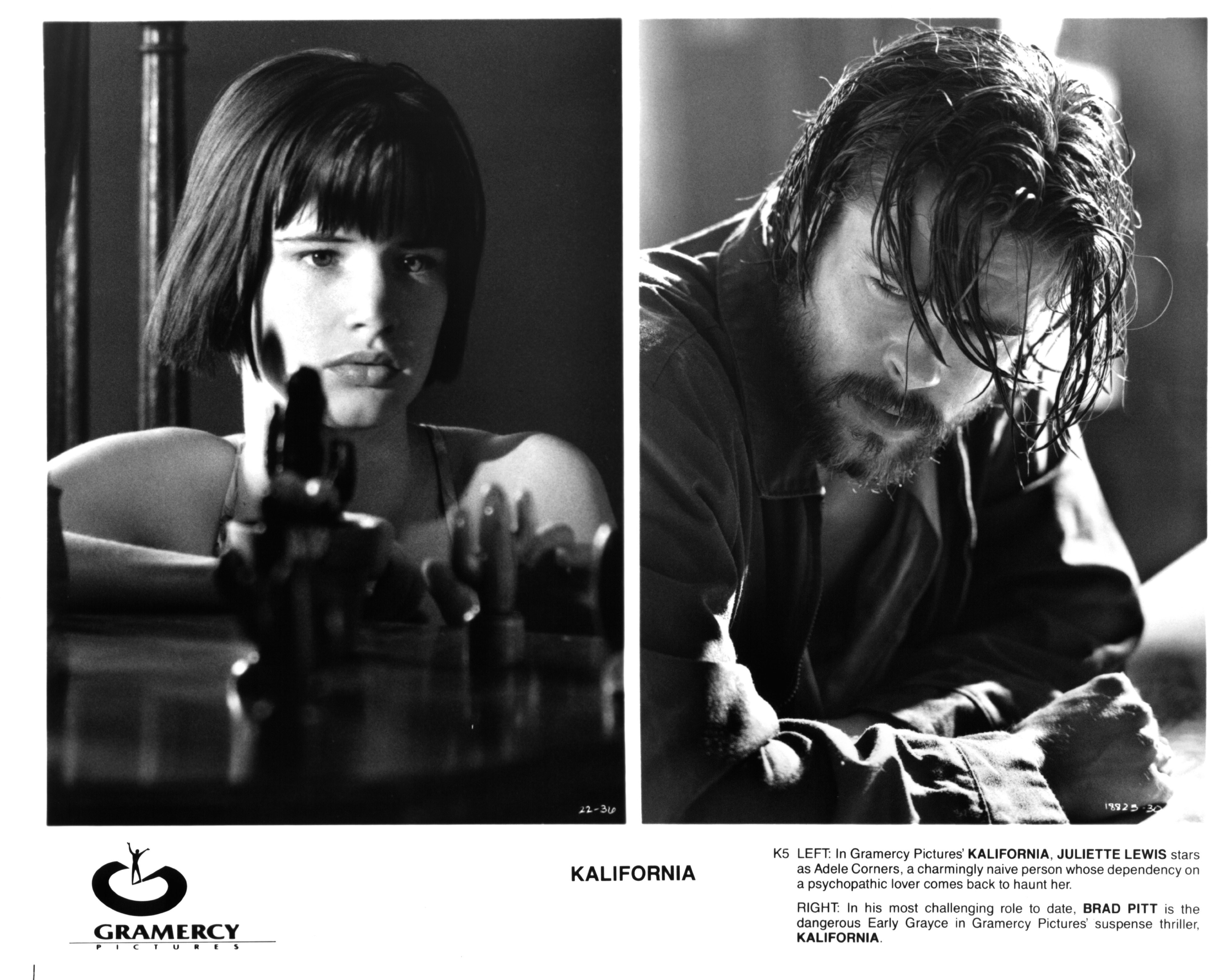 Brad Pitt and Juliette Lewis in Калифорния (1993)