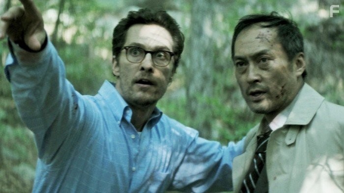 Matthew McConaughey and Ken Watanabe in The Sea of Trees (2015)