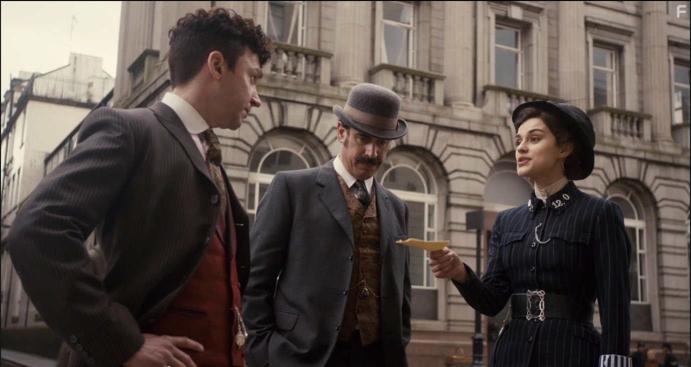 Stephen Mangan, Michael Weston, and Rebecca Liddiard in Гудини и Дойл (2016)