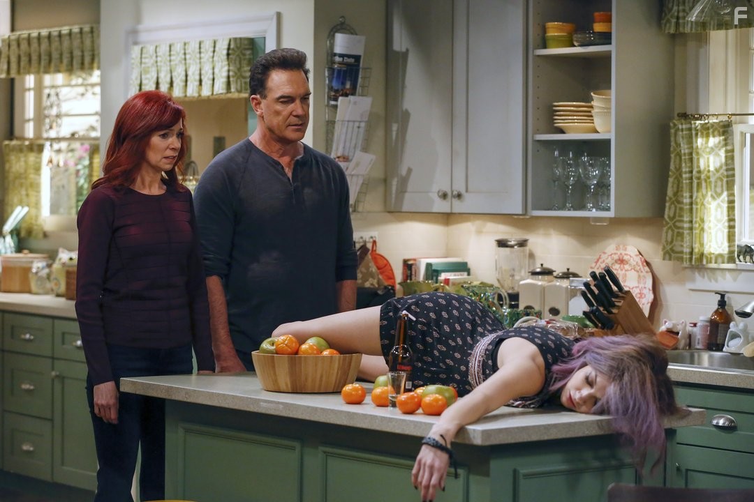 Carrie Preston, Patrick Warburton, and Mia Serafino in Crowded (2016)