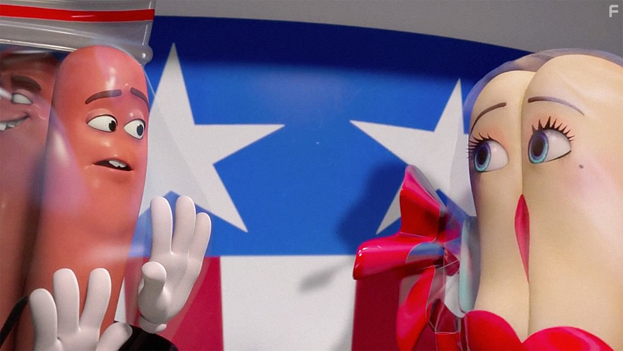 Seth Rogen and Kristen Wiig in Полный расколбас (2016)