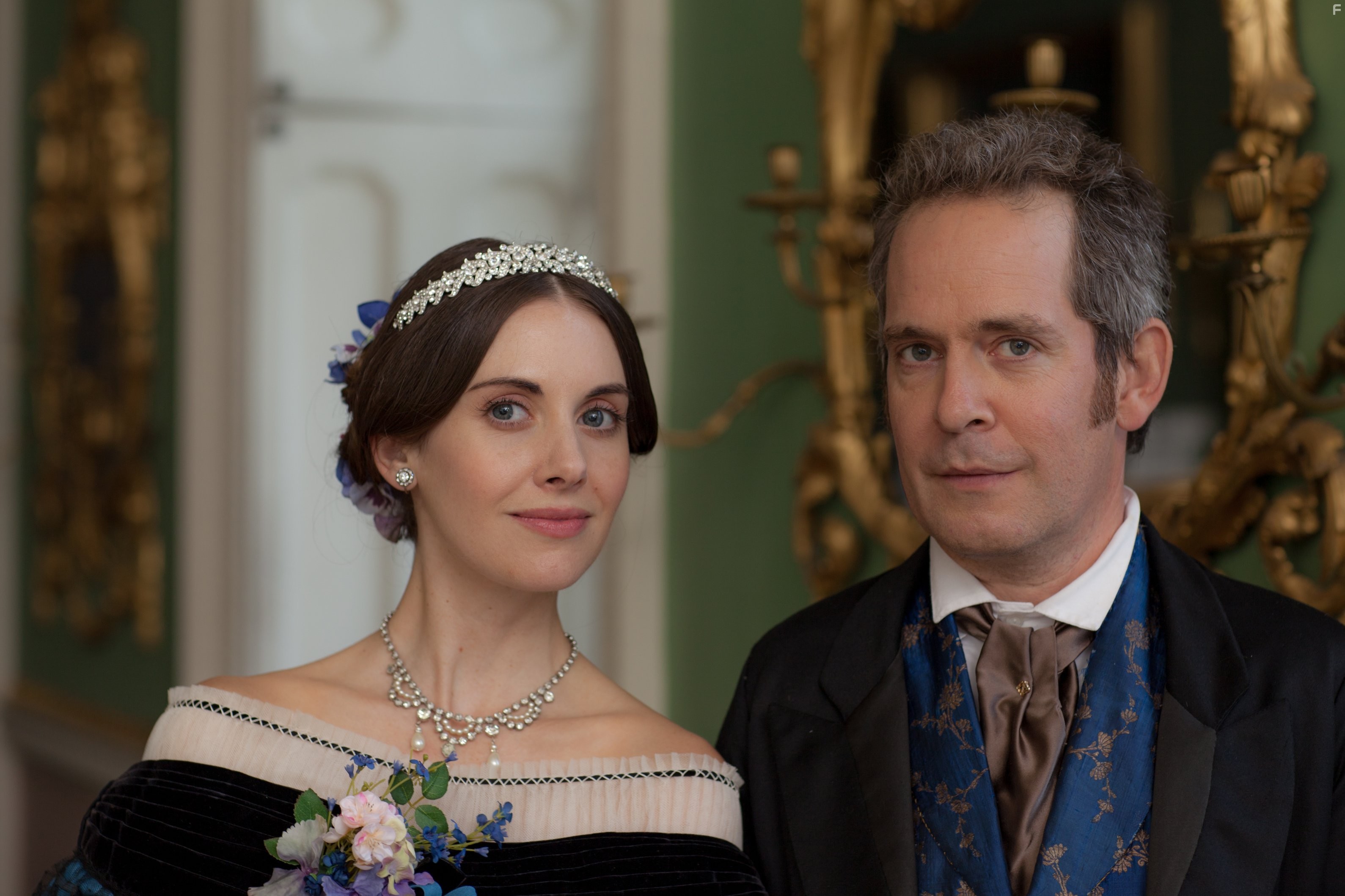 Tom Hollander and Alison Brie in Doctor Thorne (2016)