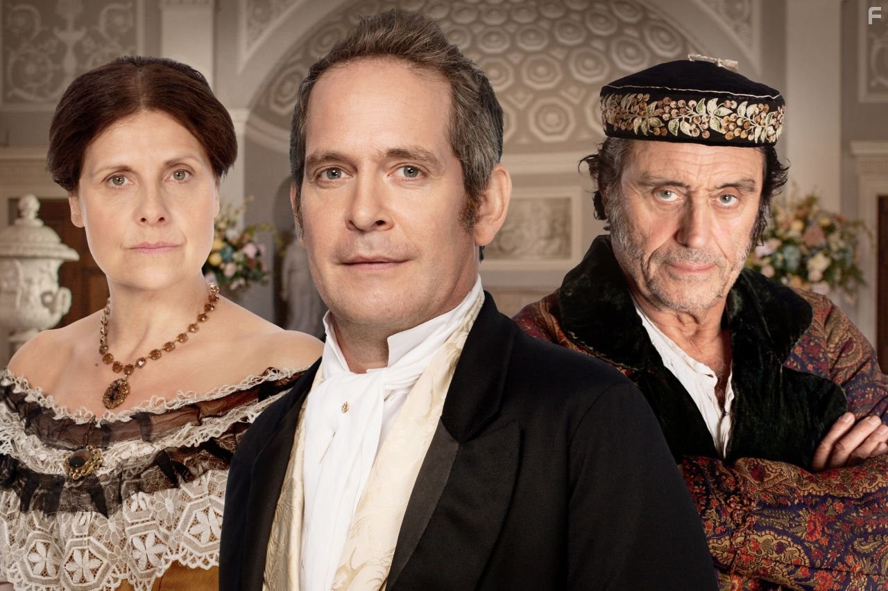 Rebecca Front, Tom Hollander, and Ian McShane in Doctor Thorne (2016)