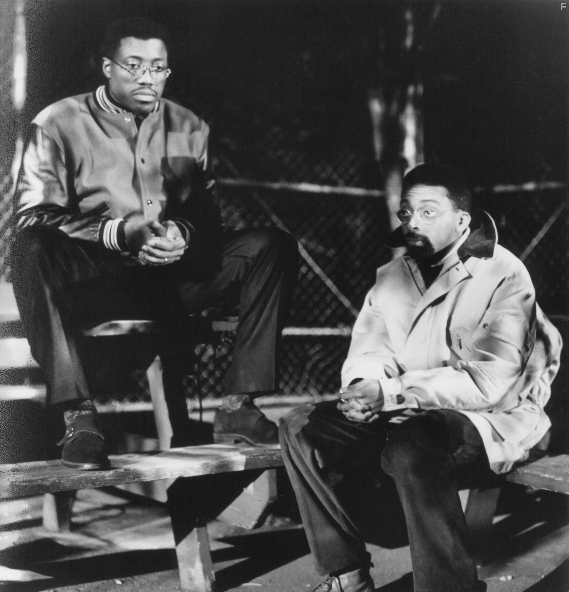 Spike Lee and Wesley Snipes in Лихорадка джунглей (1991)