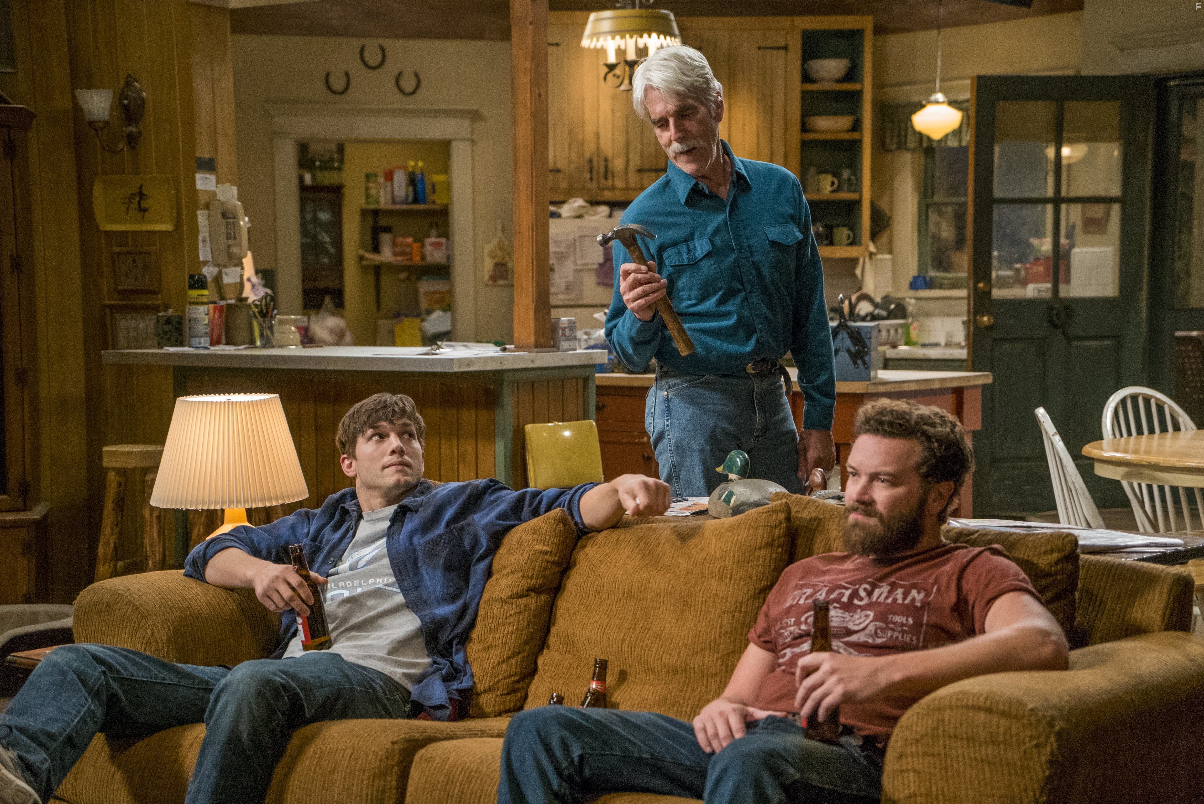 Sam Elliott, Ashton Kutcher, and Danny Masterson in Ранчо (2016)