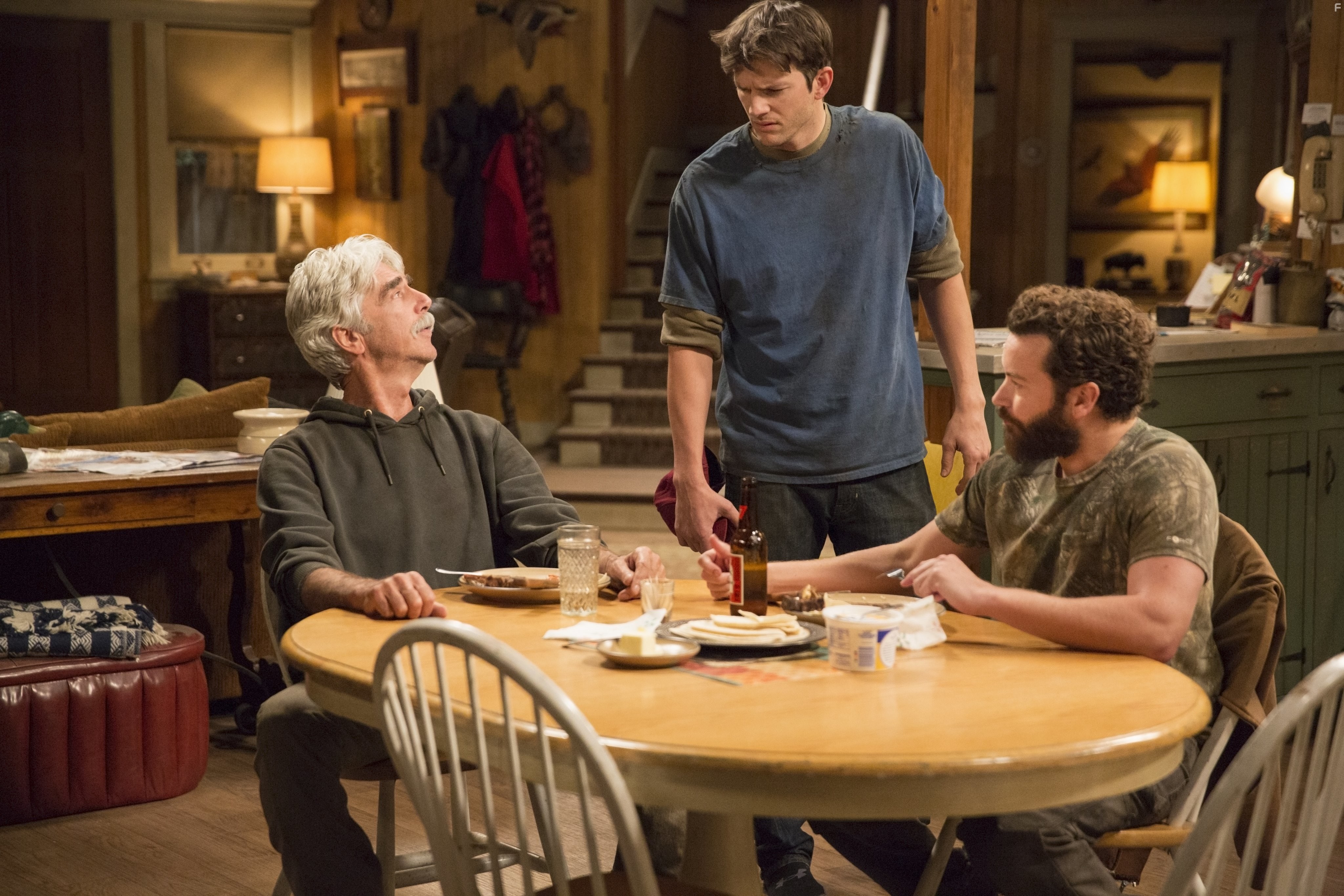 Sam Elliott, Ashton Kutcher, and Danny Masterson in Ранчо (2016)