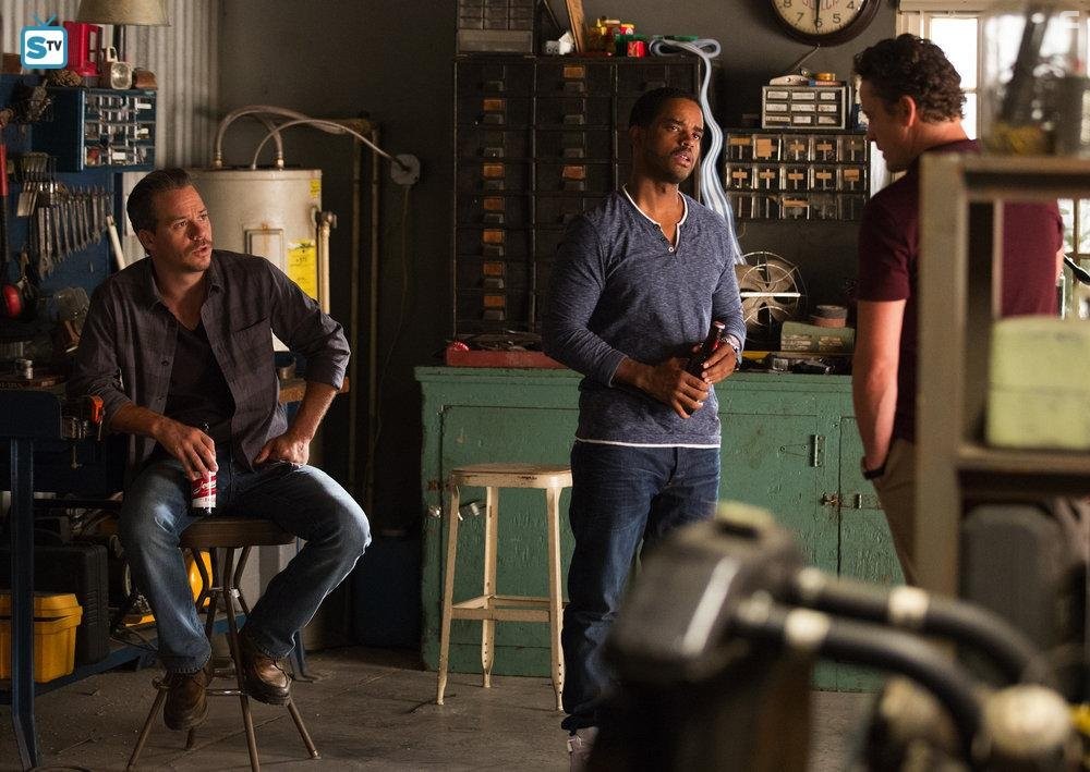 Larenz Tate, Michael Raymond-James, and David Lyons in Game of Silence (2016)