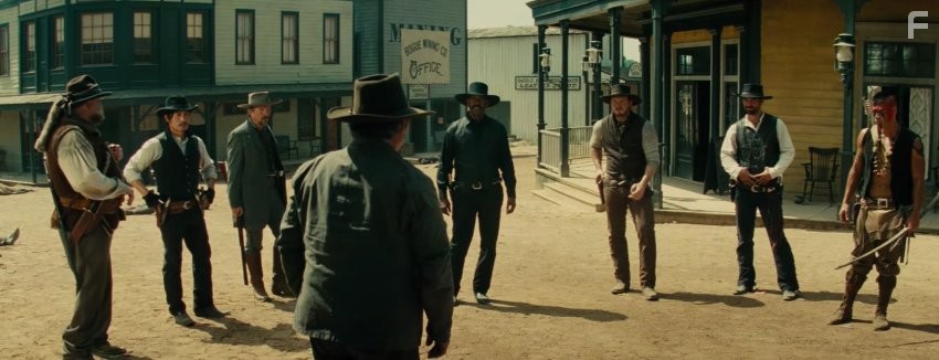 Ethan Hawke, Denzel Washington, Vincent D'Onofrio, Byung-hun Lee, and Chris Pratt in Великолепная семерка (2016)